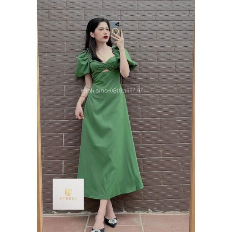 Đầm maxi tay phồng big size