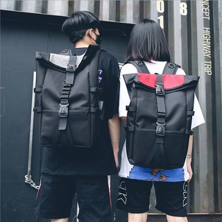 Balo unisex hàn quốc nam nữ Avril 9691 – Đen đỏ