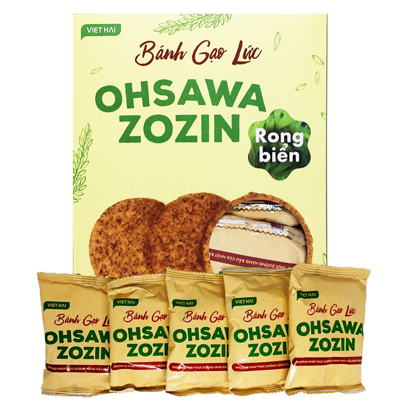 Bánh gạo lứt rong biển Oshawa Zozin