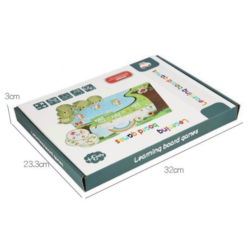 Hộp Đồ Chơi Tranh Ghép Gỗ Con Vật Cho Bé Học Tập, Tập Đếm Cao Cấp