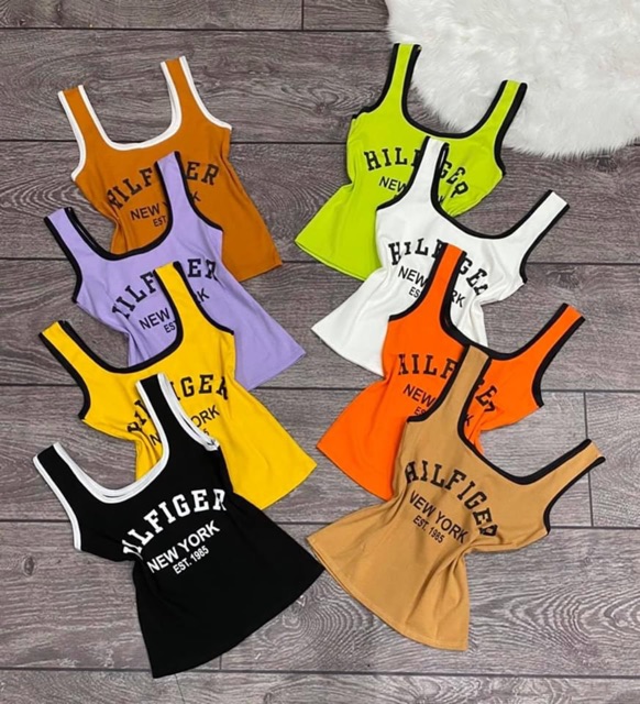 [ Mã WASTAPR giảm 10K đơn 50K] Áo dây phối viền in chữ | BigBuy360 - bigbuy360.vn