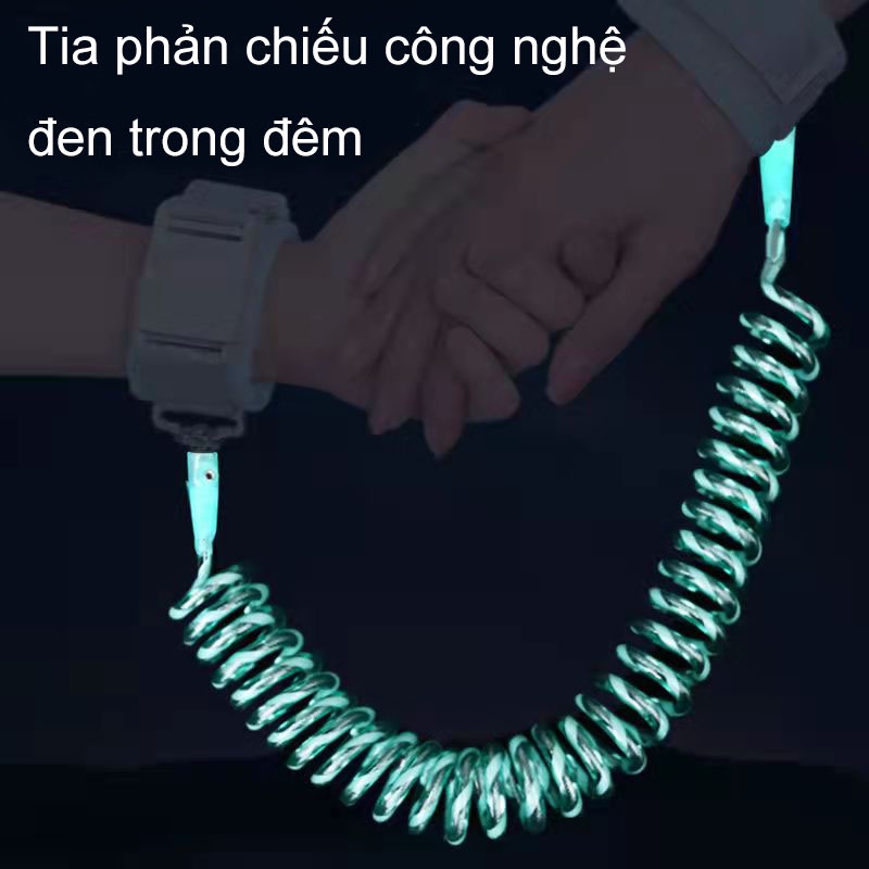 Dây Đeo Cổ Tay Chống Thất Lạc Cho Bé Tập Đi 2.5M Dây Đai An Toàn Phát Sáng Trong Đêm, Khóa Cảm Ứng