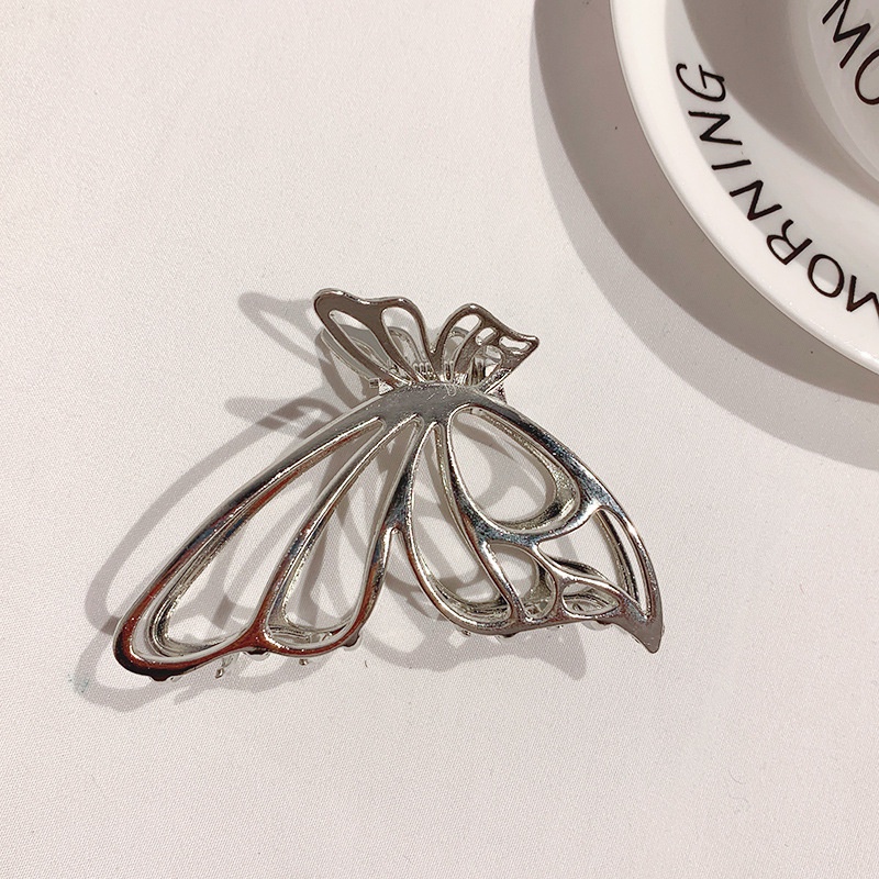 Kẹp Tóc Hình Bướm Ba Chiều Bằng Kim Loại Thời Trang Cổ Điển Dành Cho Nữ