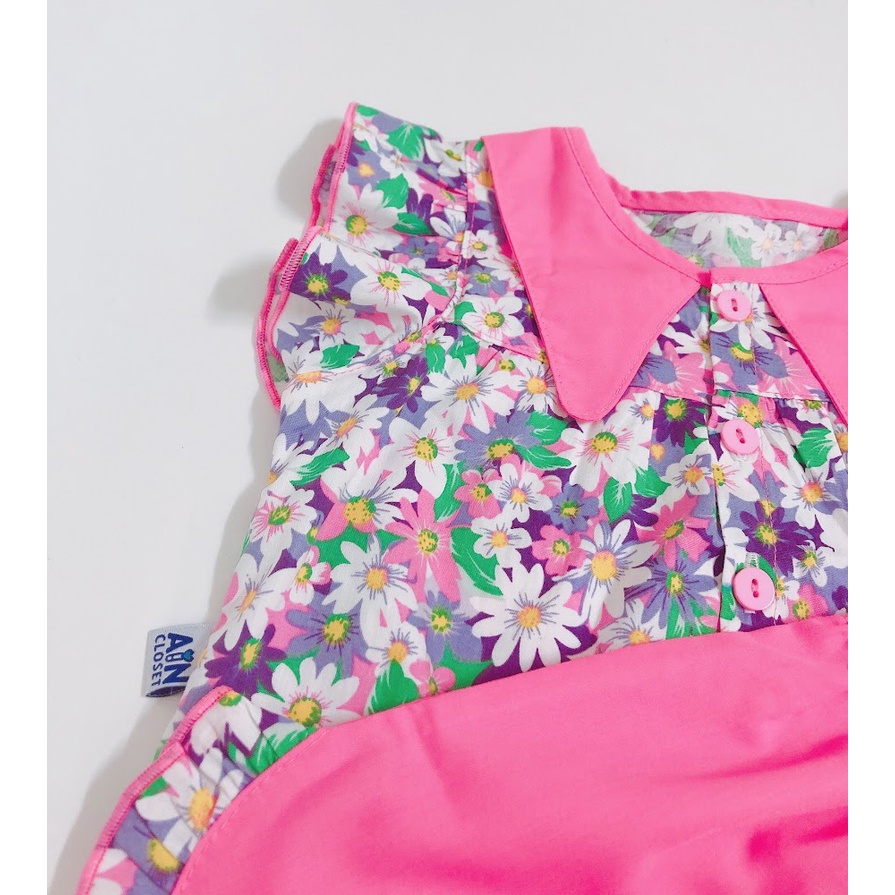 [Mã BMBAU50 giảm 7% đơn 99K] Bộ quần áo ngắn bé gái họa tiết Nhí hồng sen cotton boi - AICDBGCZLITX - AIN Closet
