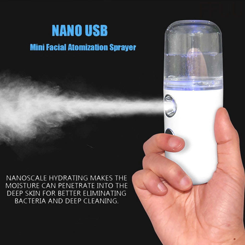 [Hàng mới về] Máy phun sương tạo độ ẩm chăm sóc da mặt sạc lại bằng cáp usb tiện lợi FF86