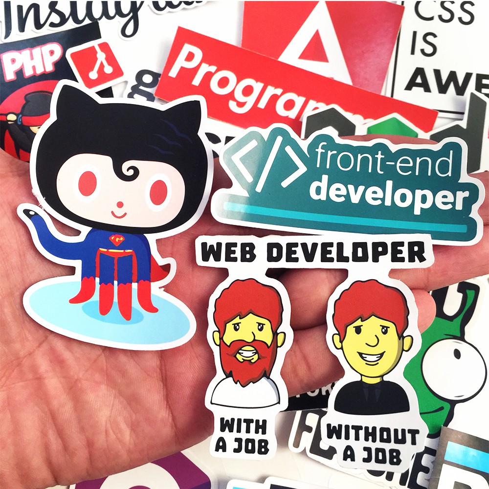 Bộ 30 Sticker Developer Programing Hình Dán Lập Trình Viên - Chống Thấm Nước