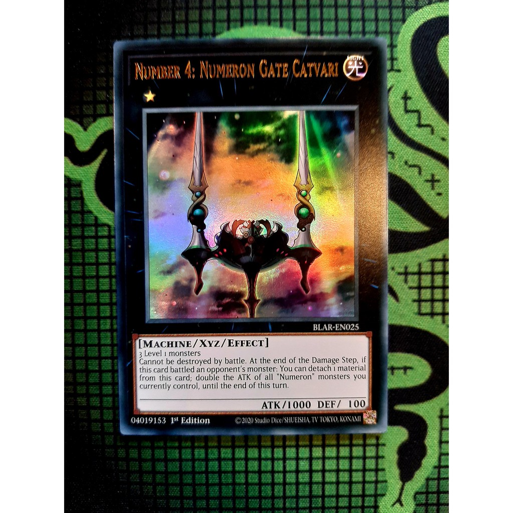 THẺ BÀI YUGIOH Number 4: Numeron Gate Catvari - BLAR-EN025 - Ultra Rare 1st Edition