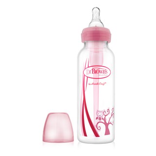 Bình sữa dr.brown's cổ hẹp 250ml nhựa pp options màu hồng 8101