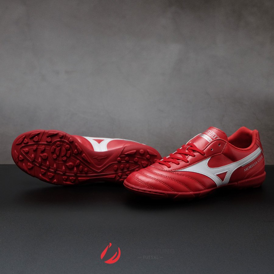 GIÀY ĐÁ BÓNG CHÍNH HÃNG MIZUNO MORELIA II CLUB AS TF - P1GD221660 - ĐỎ/TRẮNG