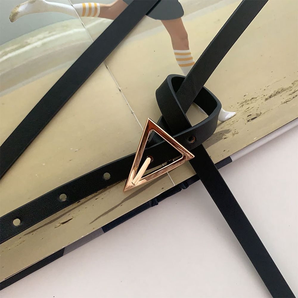 Thắt lưng da bản nhỏ dễ điều chỉnh phong cách Hàn Quốc thời trang dành cho nữ