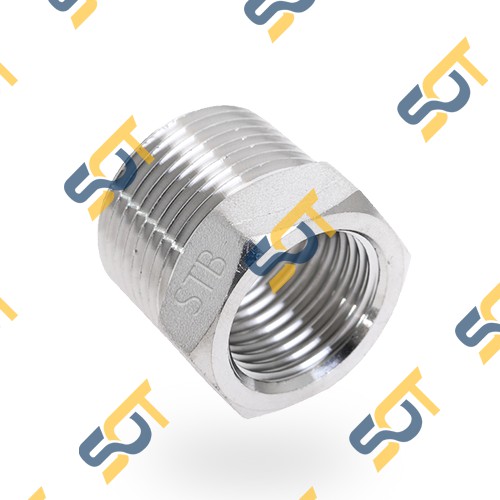 [NỐI CHUYỂN REN] G 3/8 17 DN10 Ren ngoài lớn nối Ren trong 1/4 (13) bằng INOX (bush male to female) Cả rá Lơ ngược
