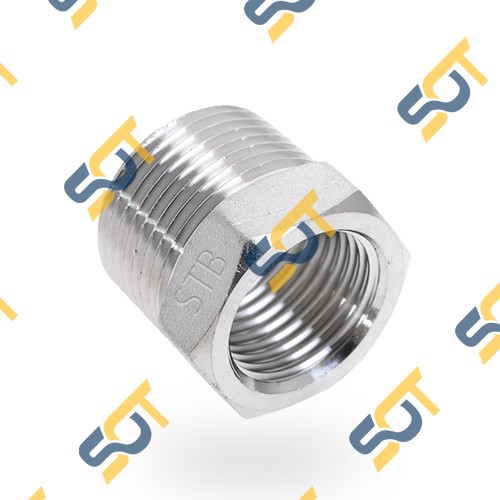 Cả rá inox sần - ren ngoài 3/8 (17), ren trong 1/4 (13) - (Inox pipe fitting reducer bush male to female)