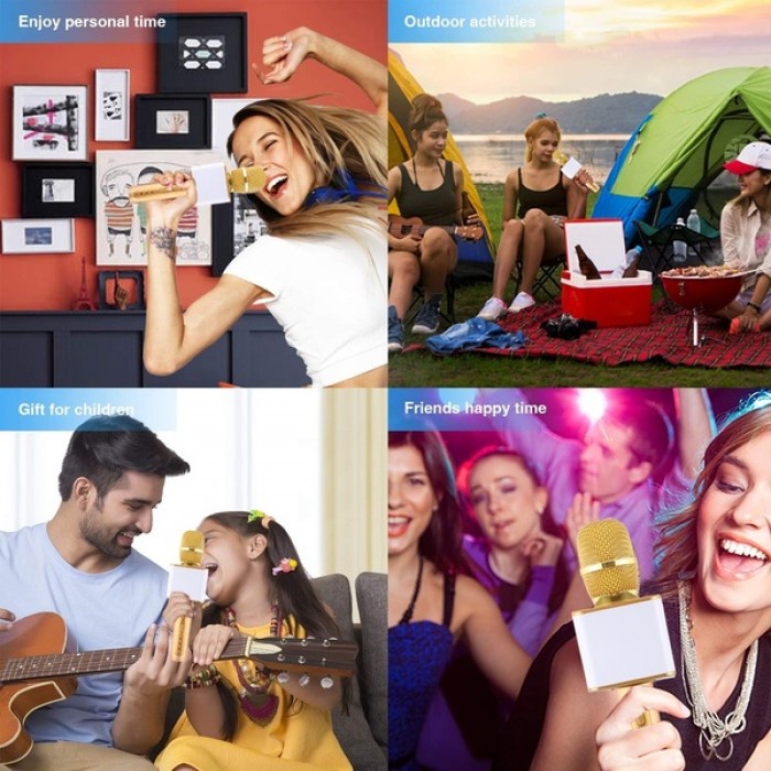 Micro karaoke Bluetooth PKCB391 kèm Loa Âm thanh cực đỉnh Hát Cực Hay cao Cấp Cắm thẻ nhớ 3 trong 1 Hàng chính hãng