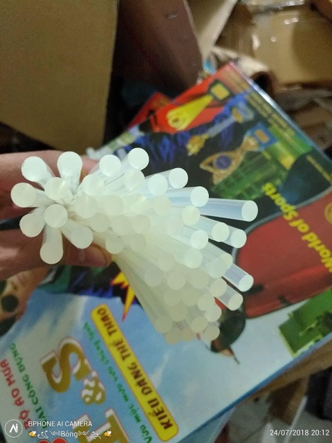 100 cây keo nến nhỏ 0,7cm*25cm,keo nến sillicon,keo nến bé