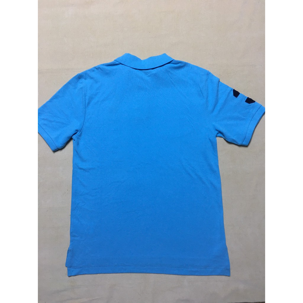 Áo thun bé trai 14-16&18-20 tuổi tay ngắn cổ bẻ cotton màu xanh biển hiệu Polo Ralph Lauren kiểu classic fit