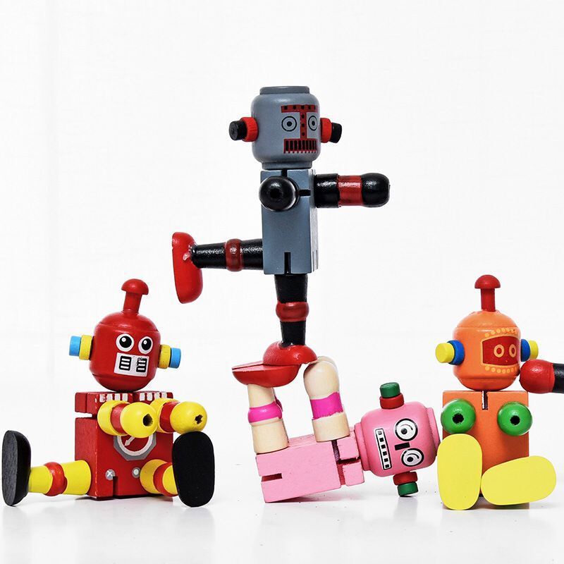 Đồ Chơi Lắp Ráp robot Biến Hình Bằng Gỗ Dễ Thương Sáng Tạo Làm Quà Tặng Sinh Nhật Cho Bé Trai Bé Gái
