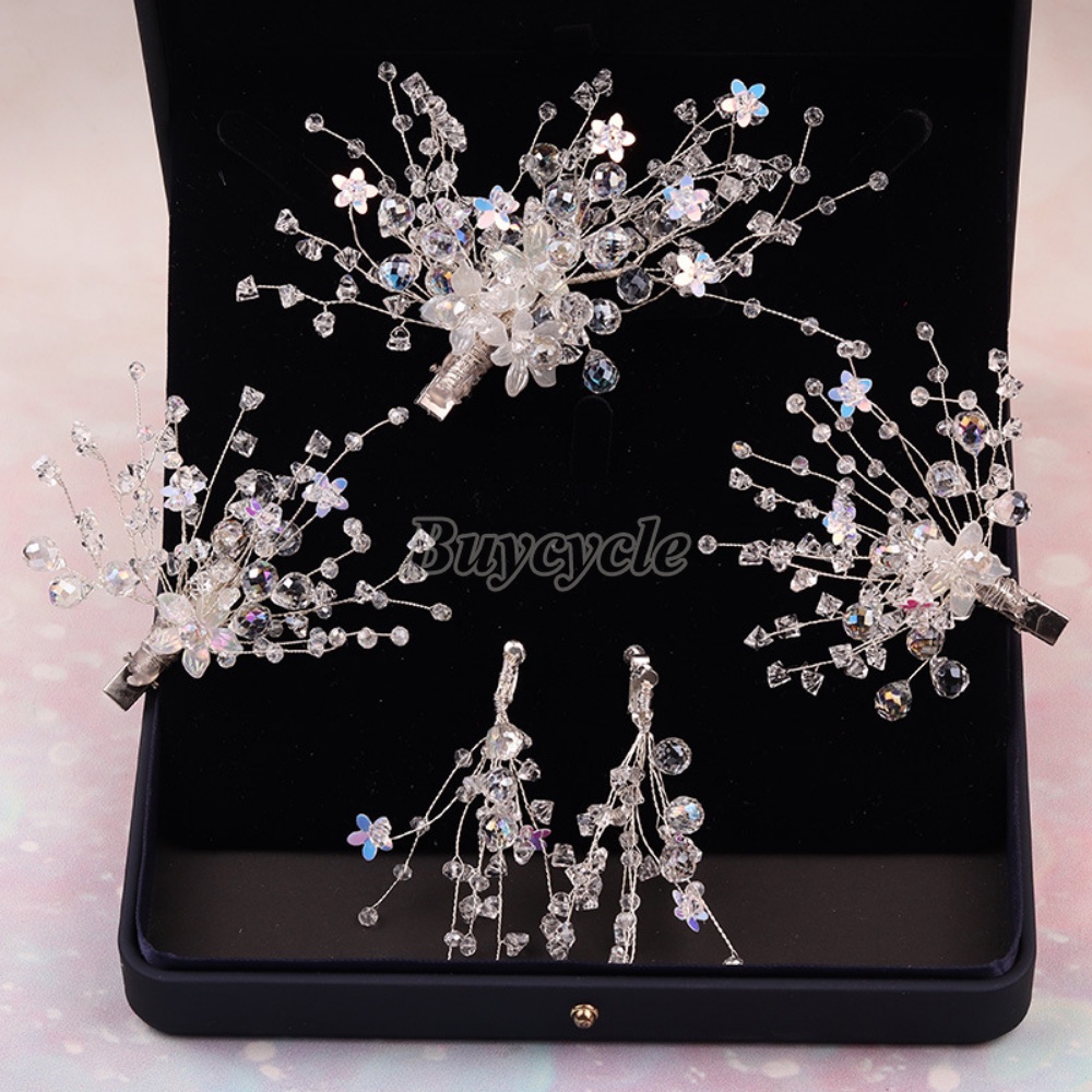 Bridal Jewelry Fashion Handmade Pearl Flower Tassel Hairpin Sen Series Wedding Styling Accessories