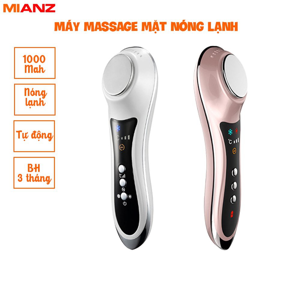 Máy massage mặt nóng lạnh cao cấp - Matxa cầm tay 06 chế độ - HDSD Tiếng Việt - BH 3 tháng MIANZ STORE