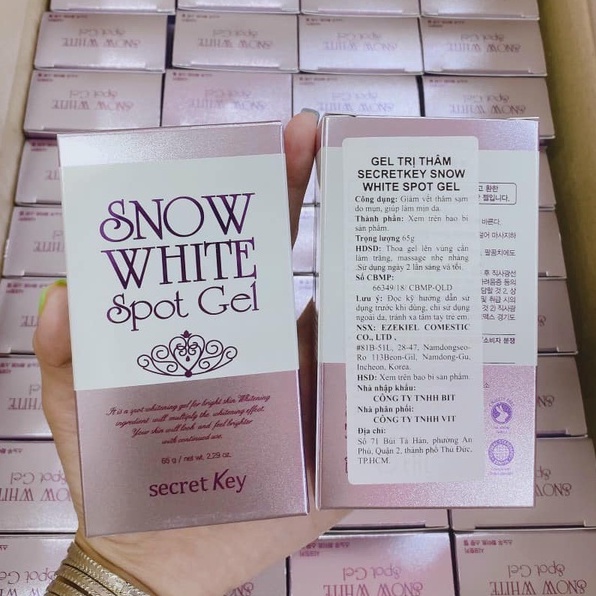 Gel Dưỡng Trắng Da Giảm Thâm Secret Key Snow White Spot Gel 65g - Nuôi Dưỡng Da Mềm Mại, Trắng Xinh