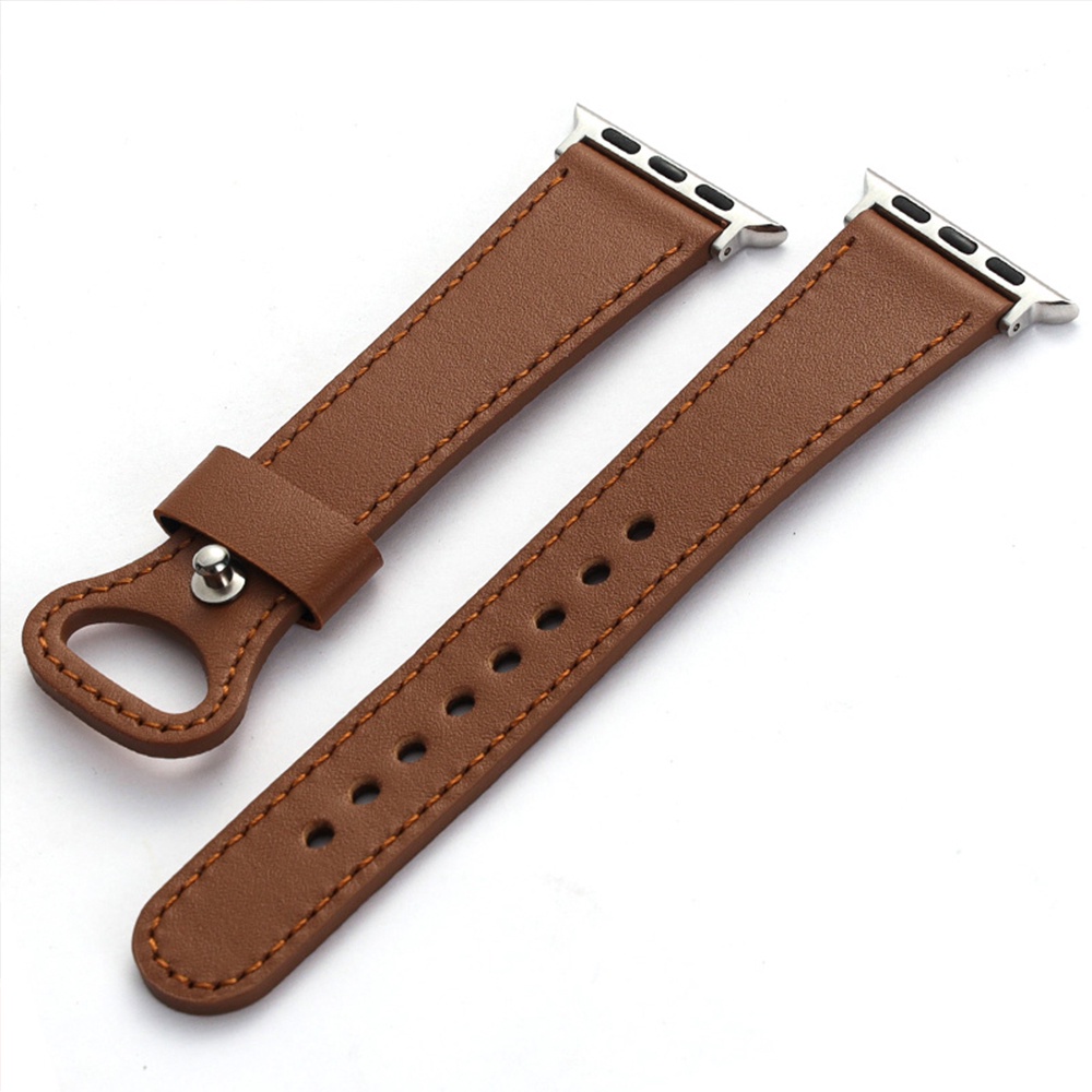 Dây Đeo Da Bò 100% Cho Đồng Hồ Thông Minh Apple Watch 7 6 SE 5 4 45/44/42mm 38/40/41mm