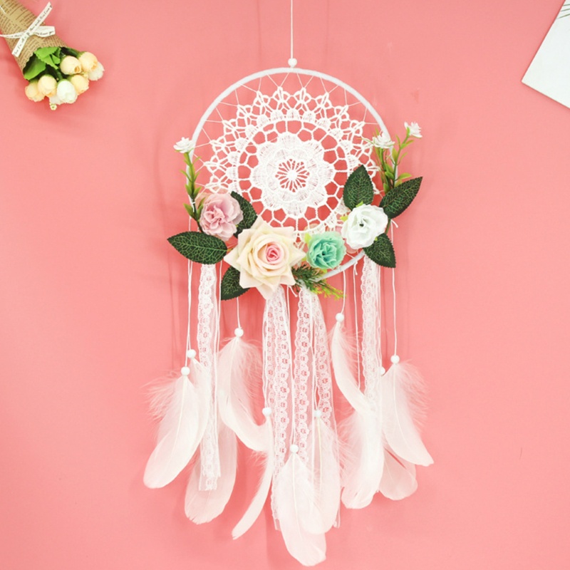 Dreamcatcher Đính Lông Vũ Trang Trí Phòng Ngủ / Tiệc Cưới