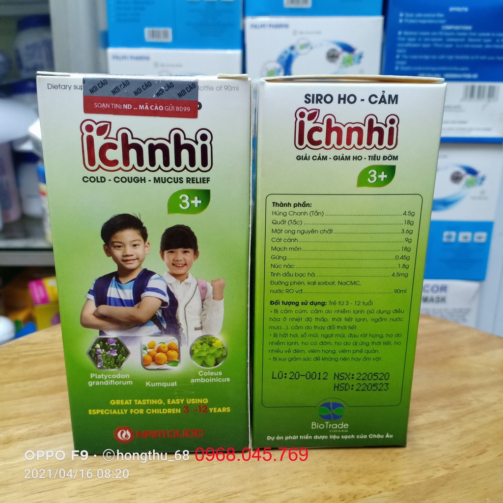 TPBVSP Siro ho cảm Ích Nhi chai 90ml