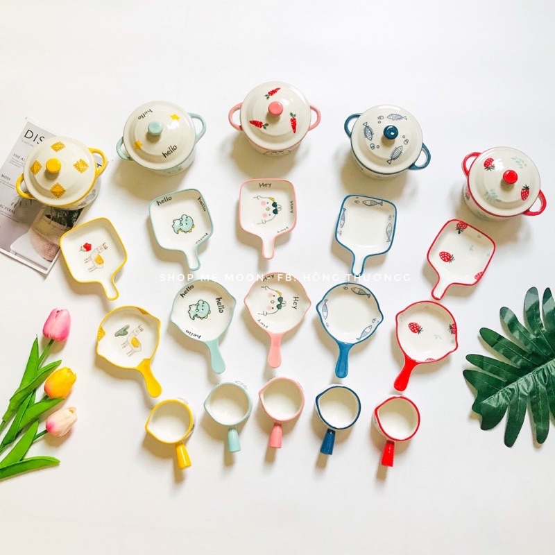 Chén sứ ăn dặm kiểu Nhật cho bé - bộ bát dĩa ăn dặm cho bé