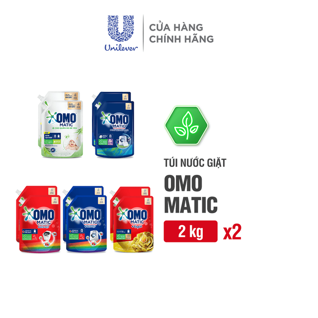 Combo 2 túi Nước Giặt Omo Matic 2.0kgx2