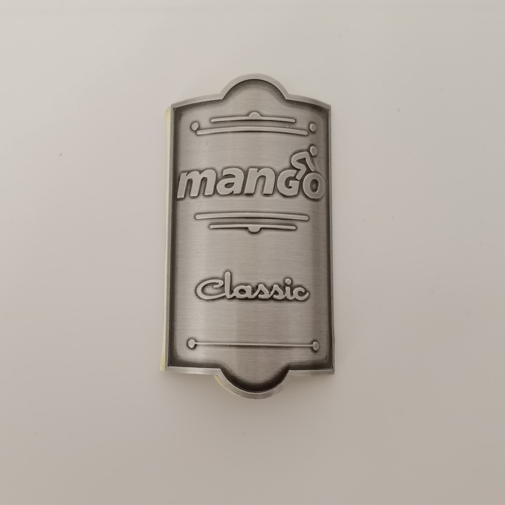 Miếng dán trang trí xe đạp bằng hợp kim nhôm hình biểu tượng xe đạp mới