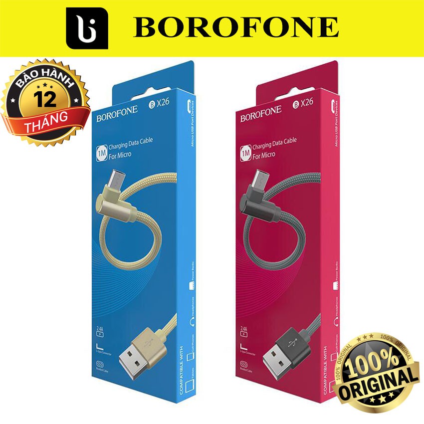 Cáp sạc Android chính hãng Borofone BX26 cổng Micro Usb