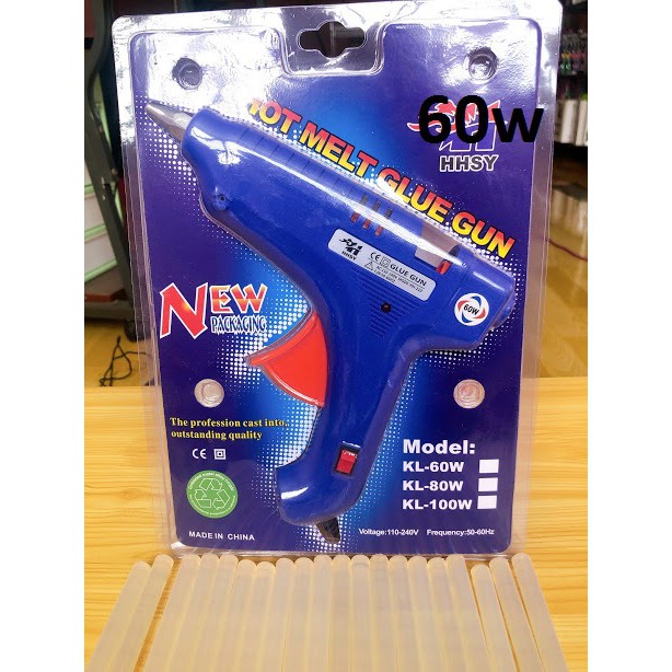 1 súng keo lớn 60w tặng kèm 5 cây keo loại lớn 10mm