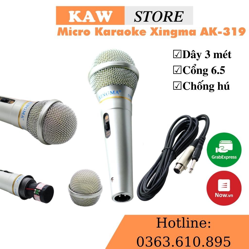 mic hát karaoke,Micro Karaoke XINGMA AK-319- Mic chống hú - cực xịn hát karaoke siêu hay - lỗi 1 đổi 1