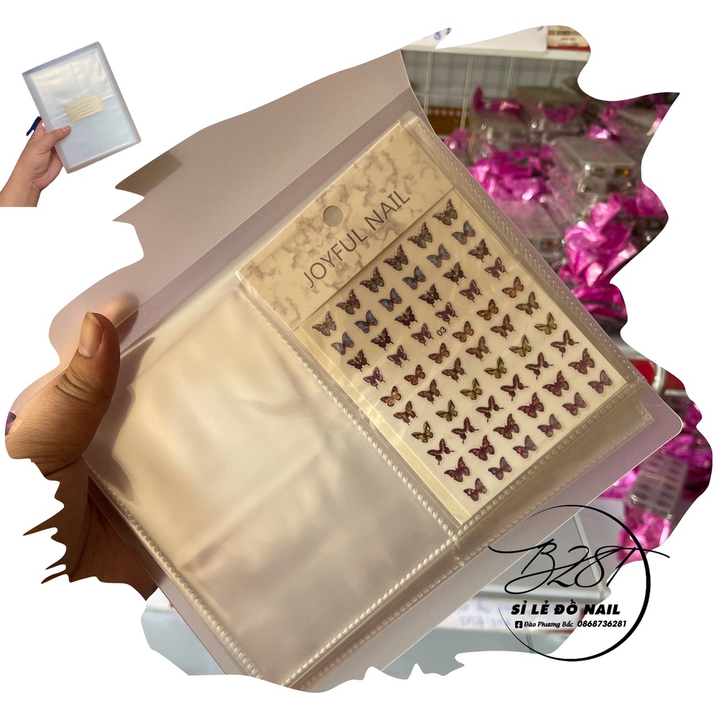 [ Có Sẵn ] Sổ Đựng Mẫu Sticker , Sổ Đựng Mẫu Nail