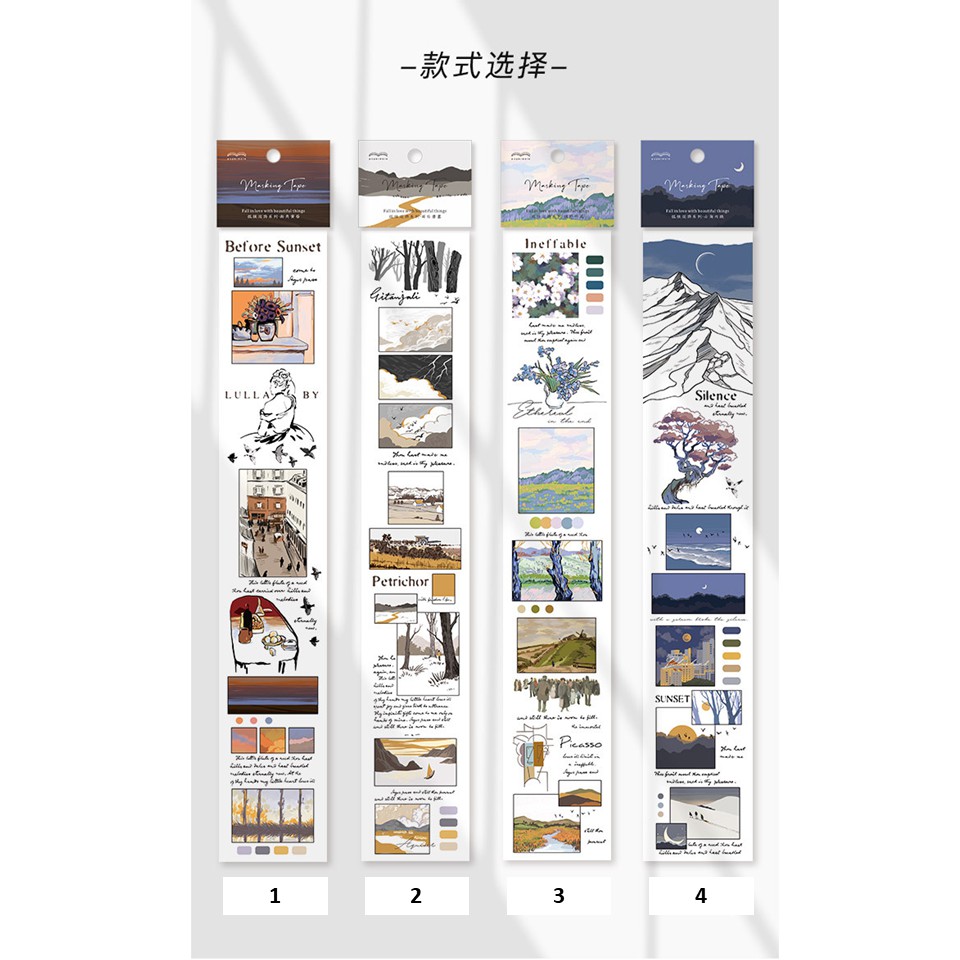 Dải nhãn dán sticker Art bản to Tả Bí Lù Store