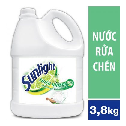 Nước rửa chén Sunlight thiên nhiên can 3,6 kg  Thùng 3 can