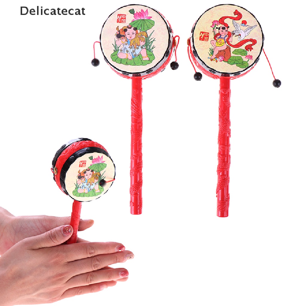 1 Đồ Chơi Trống Lắc Kiểu Hoạt Hình Trung Hoa Truyền Thống Dễ Thương