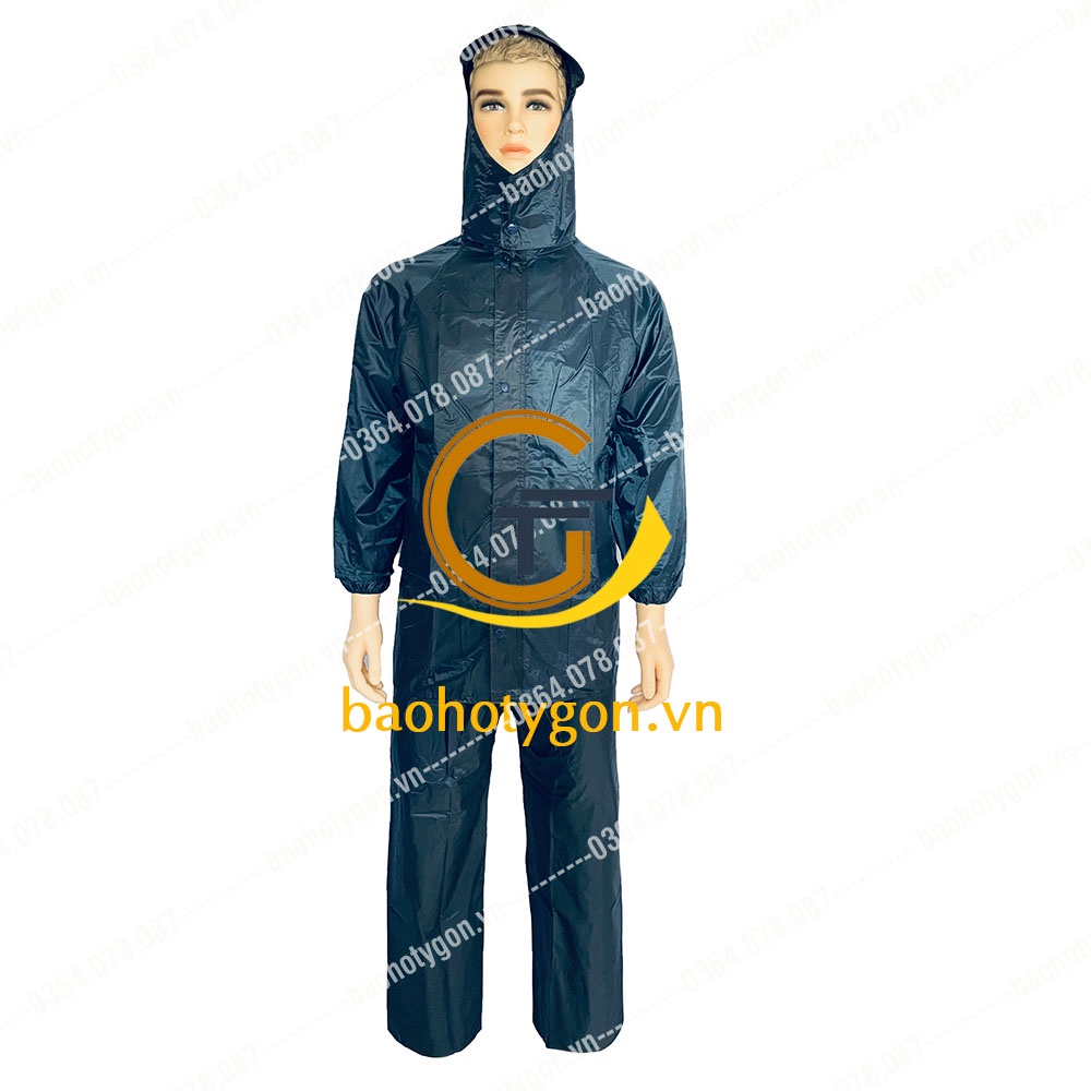 Bộ quần áo mưa xanh đen