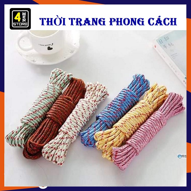 ⚡ Cuộn Dây Phơi, Dây Buộc Màn Bọc Vải 10m (Màu Sắc Ngẫu Nhiên) - Cuộn Dây Dù 7 Lõi Dài 10m Chắc Chắn ⚡