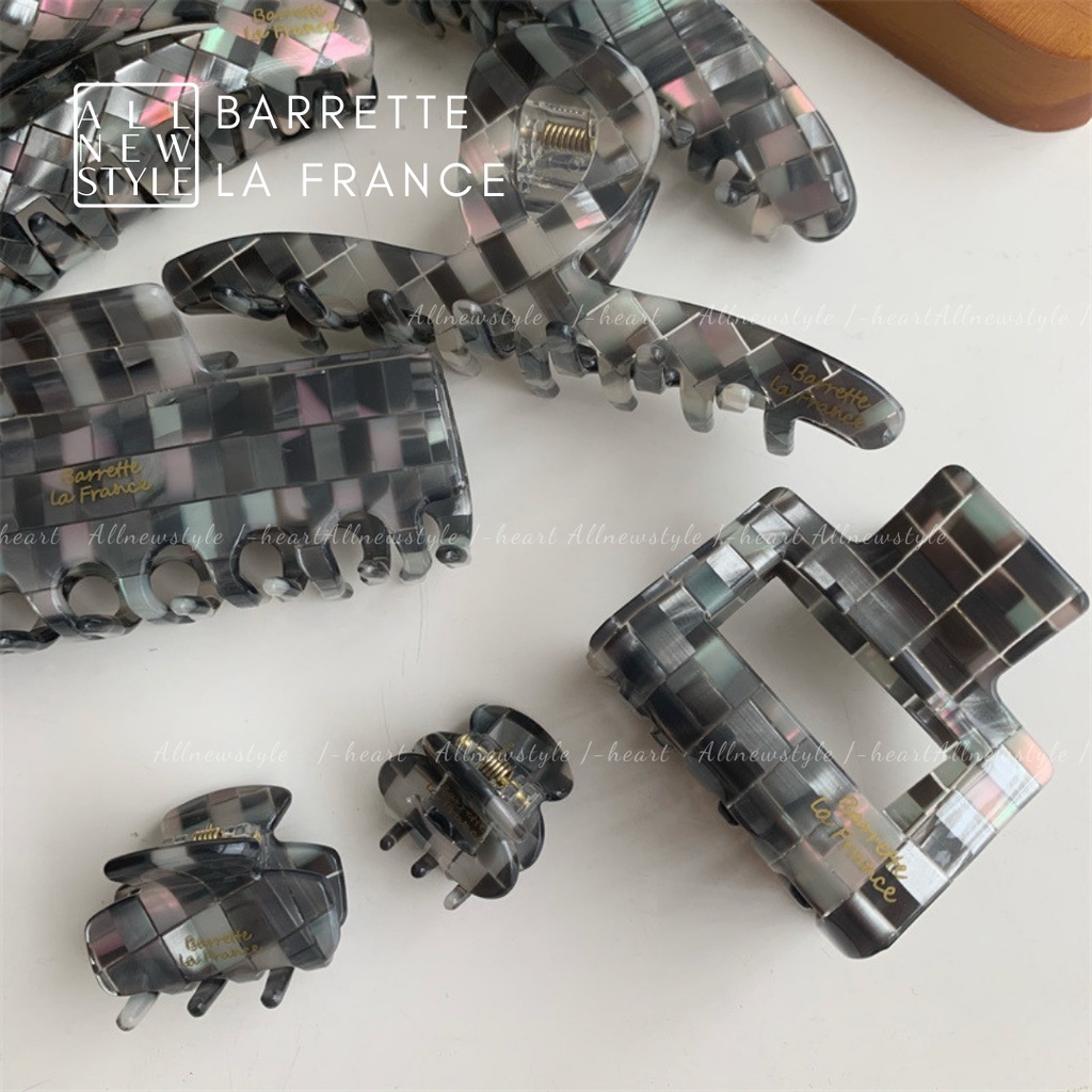 Barrette la France kẹp càng cua Allnewstyle cô gái Pháp xà cừ xám