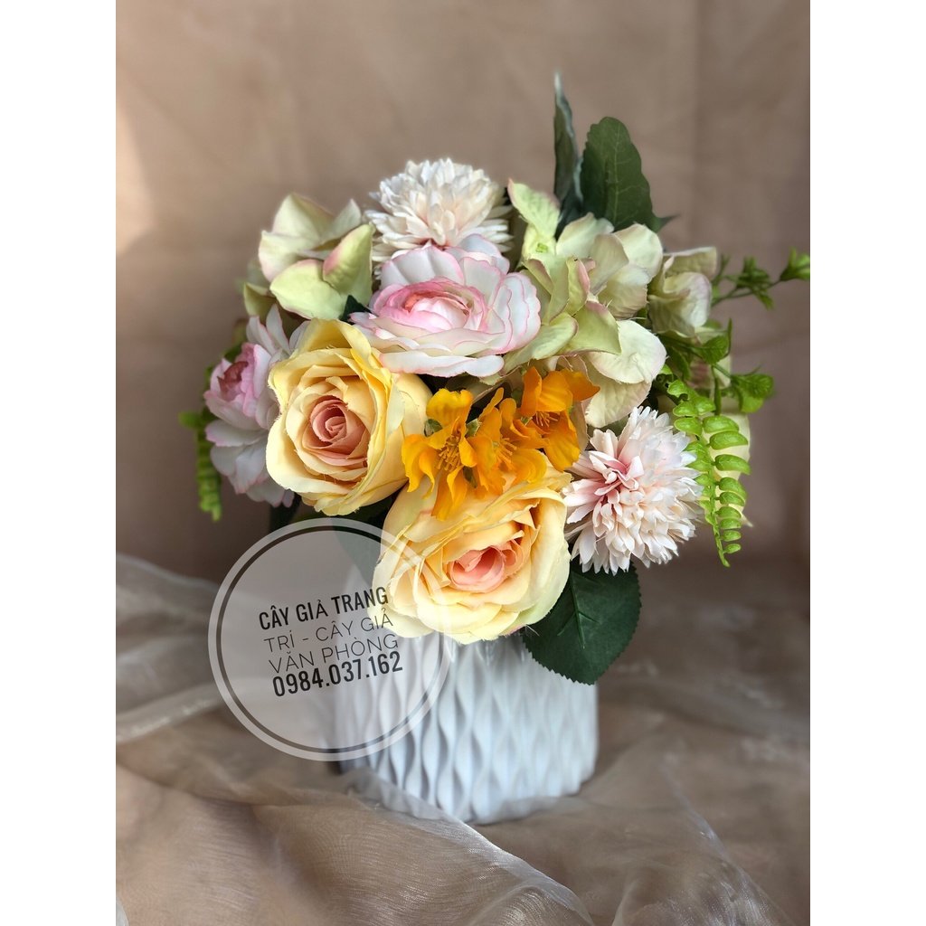 Hoa Giả - Bình Hoa Giả Vintage trang trí nhà cửa, decor bàn làm việc, tủ kệ tivi, phòng khách.. đẹp, quà tặng ng