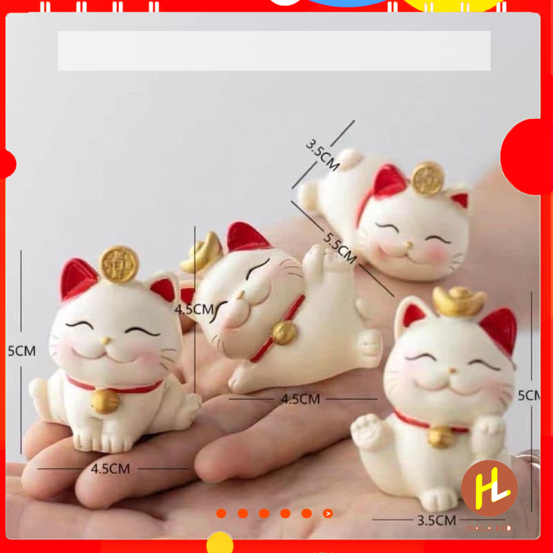 Sét TƯỢNG MÈO THẦN TÀI mini để bàn dễ thương- DN