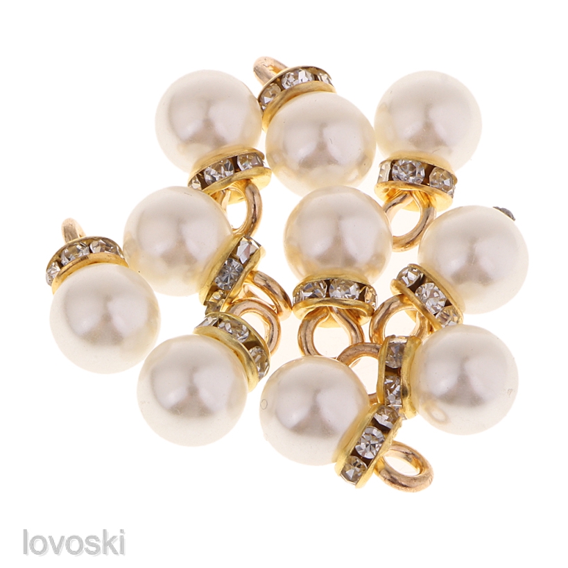 Set 10 mặt dây đính ngọc trai nhân tạo