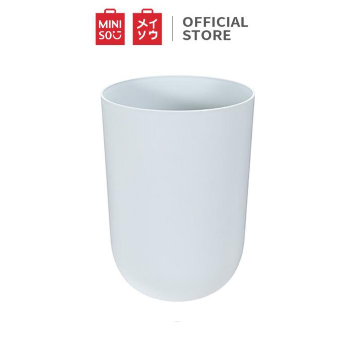 Miniso Thùng Rác Mini Để Bàn Bằng Nhựa Màu Xám