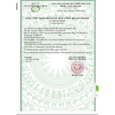 Men vi sinh Optibac tím Optibac Probiotics For Women, Hàng chuẩn UK Anh Quốc (30v và 90v