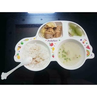Khay ăn dặm kèm muỗn và ly abbot