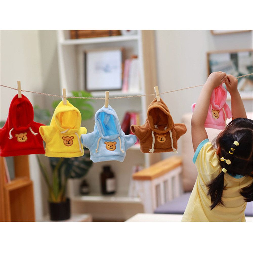 Đồ chơi búp bê mặc áo len có mũ trùm đầu mini dễ thương
