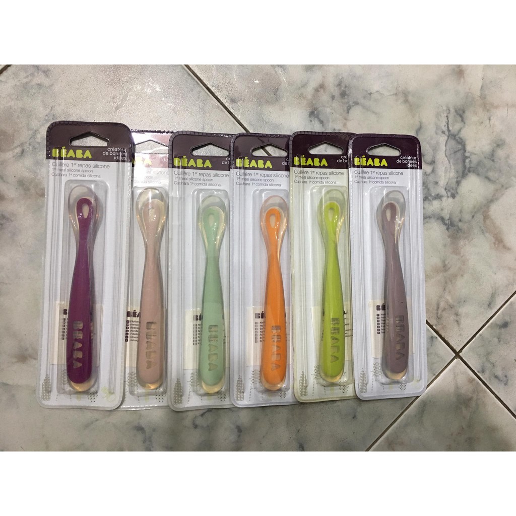 Thìa cầu vồng silicone Béaba