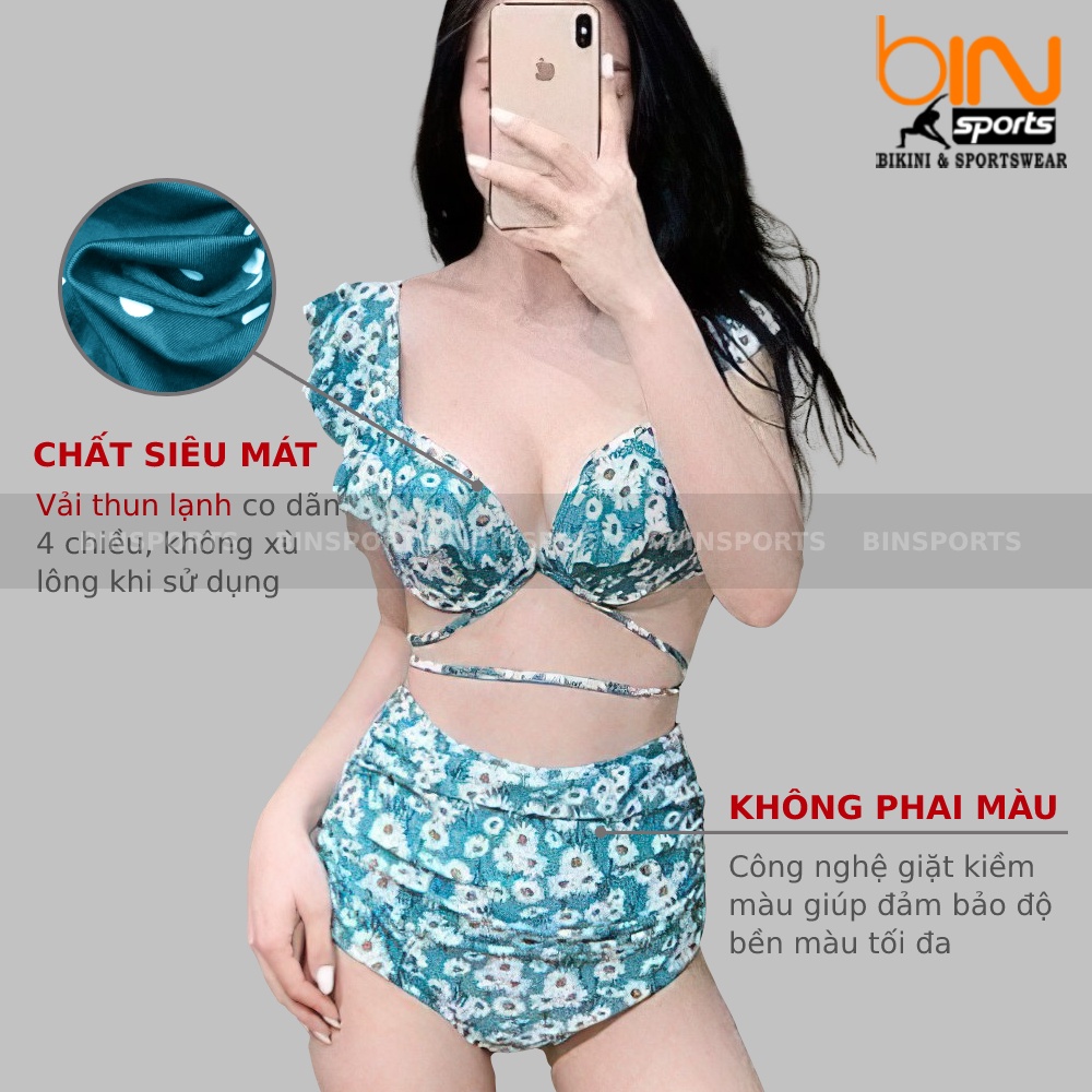 Bikini Nữ Hai Mảnh Cạp Cao Nhiều Màu Bin Sports BHV110