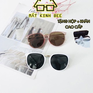 Mắt kính thời trang gọng tròn nhựa đa dạng màu sắc BEE1258 tặng hộp + khăn