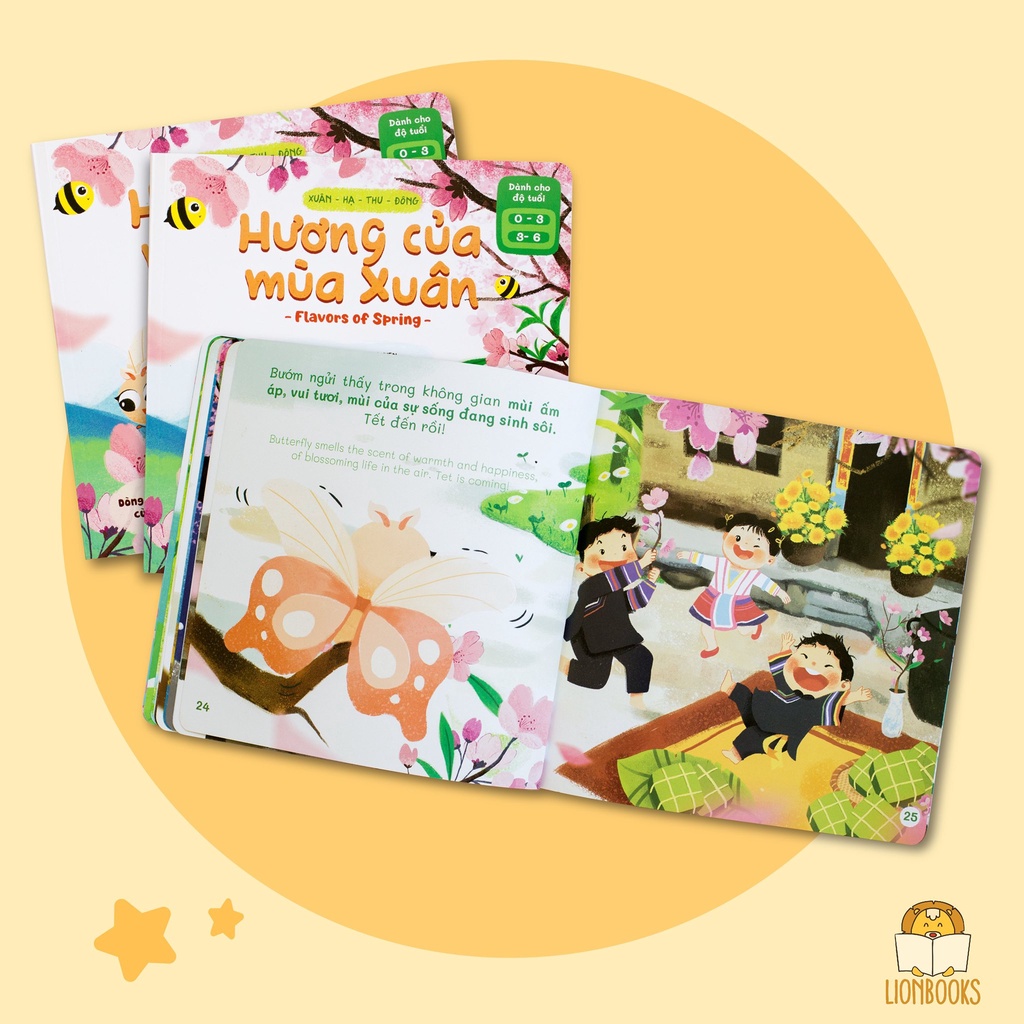 Bộ sách song ngữ Xuân Hạ Thu Đông - Dành cho bé 0 đến 6 tuổi